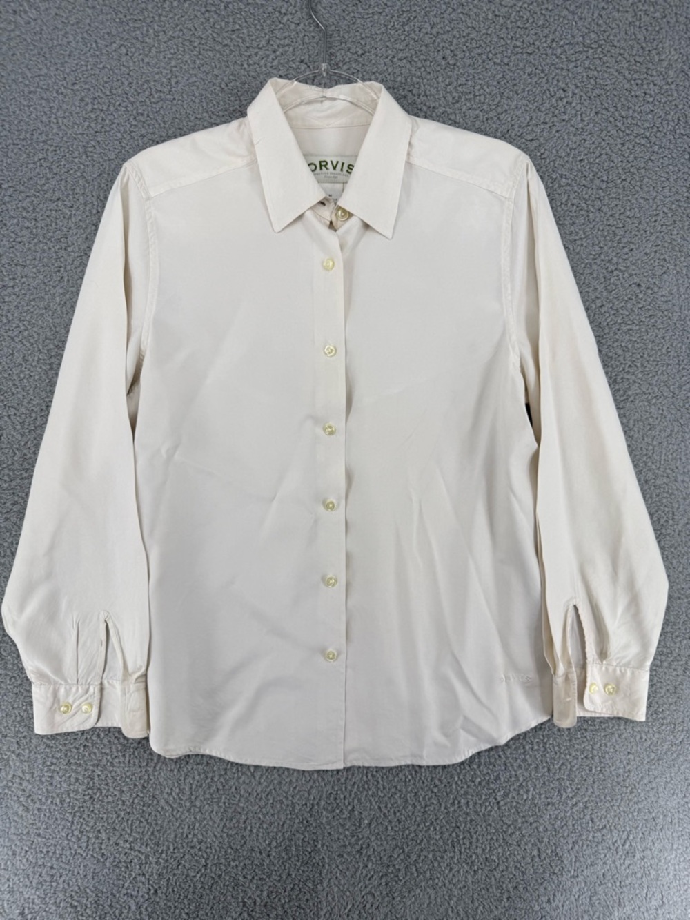 Orvis Classic Button-Up Shirt in Off-White silk